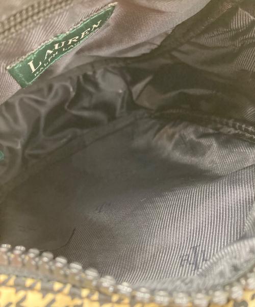 LAUREN RALPH LAUREN（ローレンラルフローレン）LAUREN RALPH LAUREN (ローレンラルフローレン) 千鳥柄ショルダーバッグ ブラウンの古着・服飾アイテム