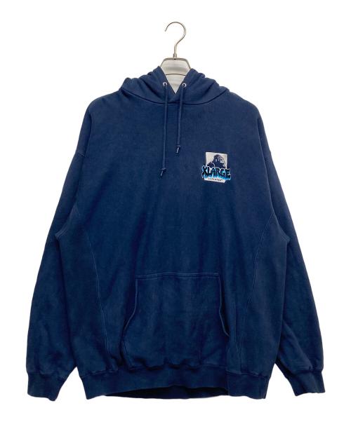 X-LARGE（エクストララージ）X-LARGE (エクストララージ) GRAFFITI PULLOVER HOODED SWEAT ネイビー サイズ:XLの古着・服飾アイテム
