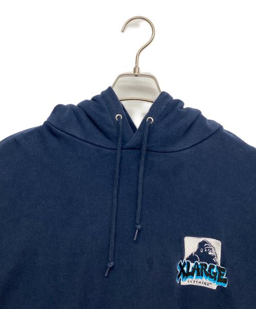 X-LARGE（エクストララージ）X-LARGE (エクストララージ) GRAFFITI PULLOVER HOODED SWEAT ネイビー サイズ:XLの古着・服飾アイテム