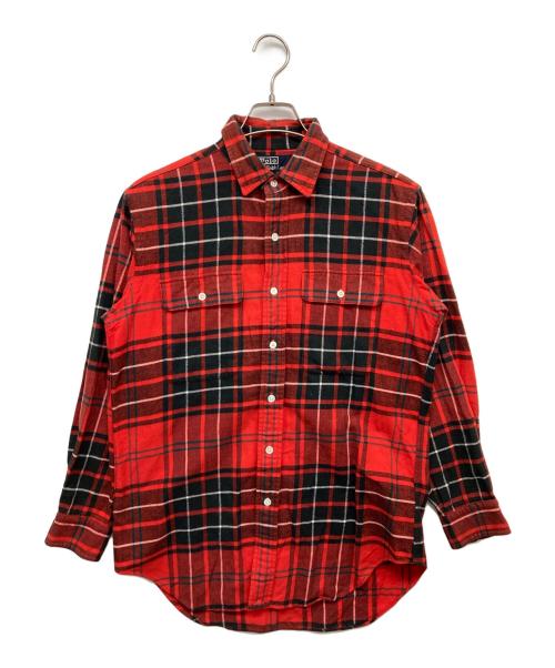 POLO RALPH LAUREN（ポロ・ラルフローレン）POLO RALPH LAUREN (ポロ・ラルフローレン) ネルシャツ レッド サイズ:Ｌの古着・服飾アイテム