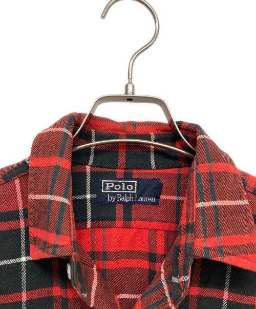 POLO RALPH LAUREN（ポロ・ラルフローレン）POLO RALPH LAUREN (ポロ・ラルフローレン) ネルシャツ レッド サイズ:Ｌの古着・服飾アイテム