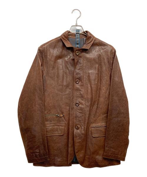 Timberland（ティンバーランド）Timberland (ティンバーランド) ラムレザージャケット ブラウン サイズ:Mの古着・服飾アイテム