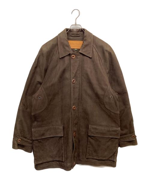 Timberland（ティンバーランド）Timberland (ティンバーランド) カウレザーコート ブラウン サイズ:Sの古着・服飾アイテム