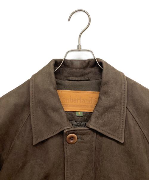 Timberland（ティンバーランド）Timberland (ティンバーランド) カウレザーコート ブラウン サイズ:Sの古着・服飾アイテム