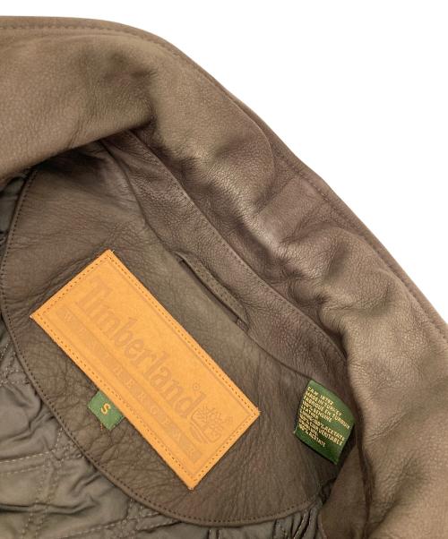 Timberland（ティンバーランド）Timberland (ティンバーランド) カウレザーコート ブラウン サイズ:Sの古着・服飾アイテム
