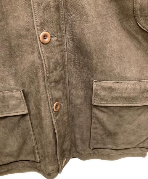 Timberland（ティンバーランド）Timberland (ティンバーランド) カウレザーコート ブラウン サイズ:Sの古着・服飾アイテム