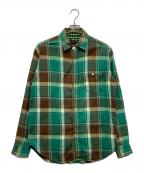 stussyステューシー）の古着「00ｓネルシャツ」｜グリーン