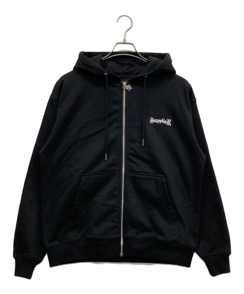 SUPPLIER（サプライヤー）SUPPLIER (サプライヤー) ジップパーカー ブラック サイズ:Sの古着・服飾アイテム