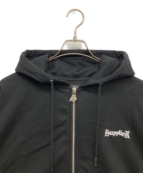 SUPPLIER（サプライヤー）SUPPLIER (サプライヤー) ジップパーカー ブラック サイズ:Sの古着・服飾アイテム