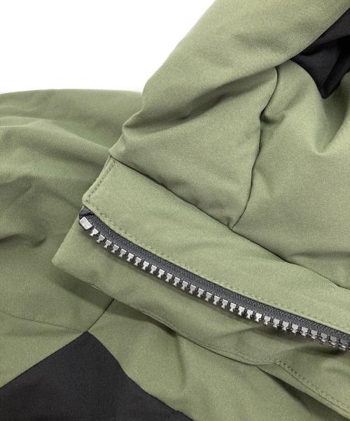 FIRST DOWN（ファーストダウン）FIRST DOWN (ファーストダウン) パネルショートダウンジャケット グリーン サイズ:LARGEの古着・服飾アイテム