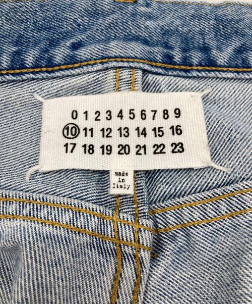Maison Margiela（メゾンマルジェラ）Maison Margiela (メゾンマルジェラ) ウォッシュドコットン5ポケットフレアデニムパンツ インディゴ サイズ:30の古着・服飾アイテム