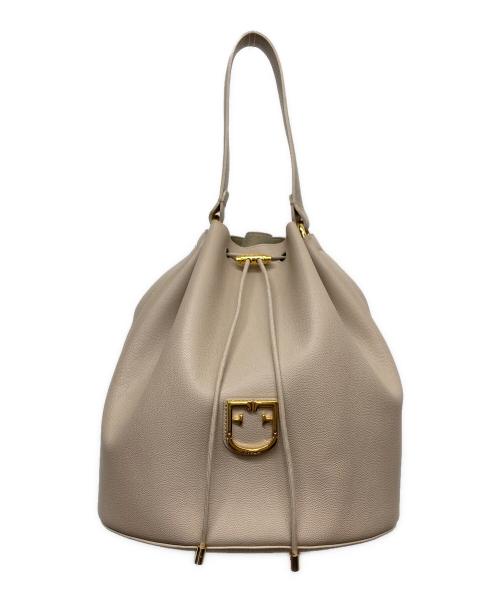 FURLA（フルラ）FURLA (フルラ) レザーショルダーバッグ ピンクの古着・服飾アイテム