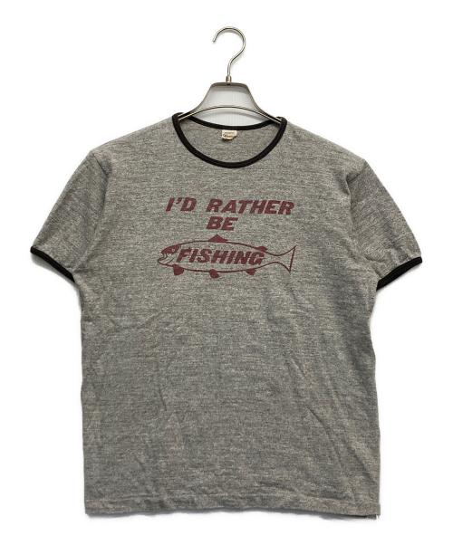 WAREHOUSE（ウエアハウス）WAREHOUSE (ウエアハウス) リンガーTシャツ グレー サイズ:LARGEの古着・服飾アイテム