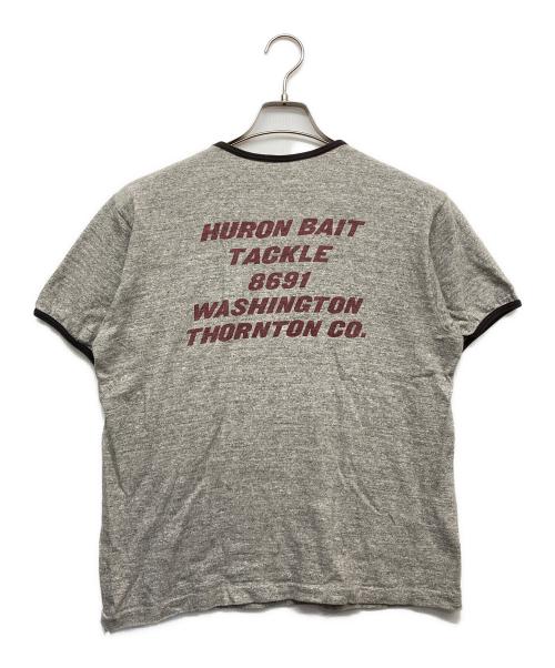 WAREHOUSE（ウエアハウス）WAREHOUSE (ウエアハウス) リンガーTシャツ グレー サイズ:LARGEの古着・服飾アイテム