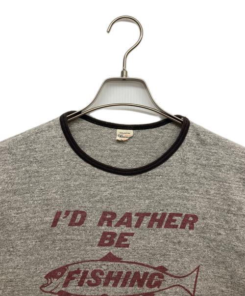 WAREHOUSE（ウエアハウス）WAREHOUSE (ウエアハウス) リンガーTシャツ グレー サイズ:LARGEの古着・服飾アイテム