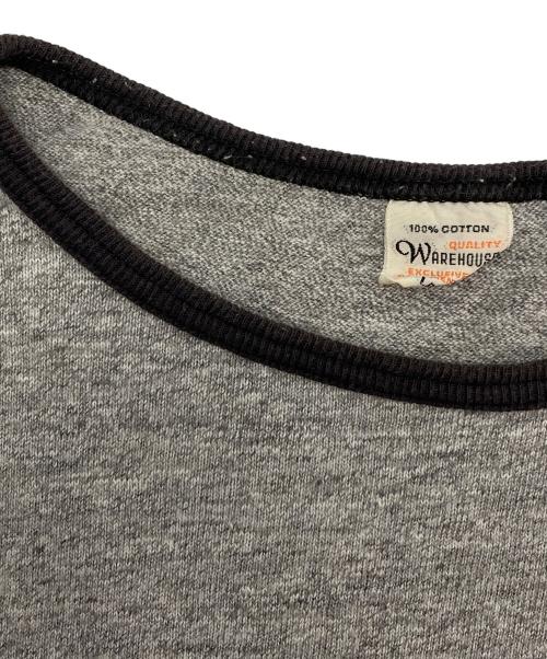 WAREHOUSE（ウエアハウス）WAREHOUSE (ウエアハウス) リンガーTシャツ グレー サイズ:LARGEの古着・服飾アイテム