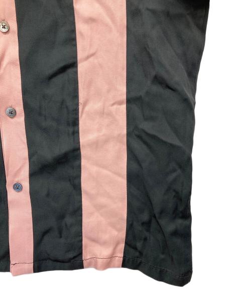 Hysteric Glamour（ヒステリックグラマー）Hysteric Glamour (ヒステリックグラマー) 50’S MODERN刺繍 オープンカラーシャツ ピンク×ブラック サイズ:Mの古着・服飾アイテム