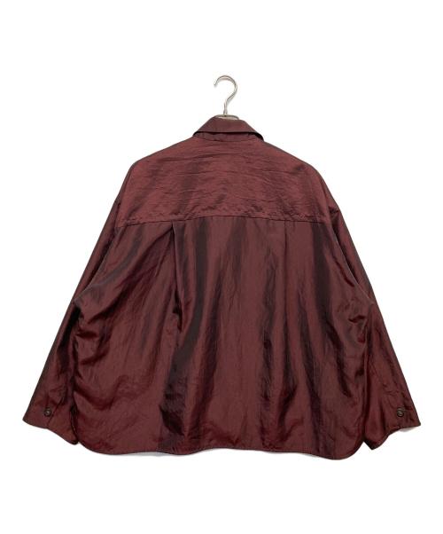 HARE（ハレ）HARE (ハレ) Satin open collar big silhouette shirt パープル サイズ:Fの古着・服飾アイテム