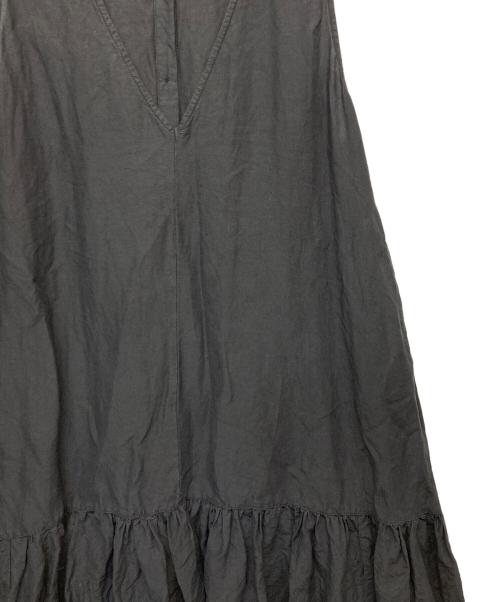 nest Robe（ネストローブ）nest Robe (ネストローブ) シルクリネンVネック2wayワンピース ブラック サイズ:Fの古着・服飾アイテム