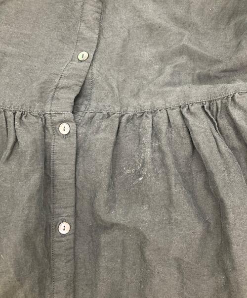 nest Robe（ネストローブ）nest Robe (ネストローブ) シルクリネンVネック2wayワンピース ブラック サイズ:Fの古着・服飾アイテム