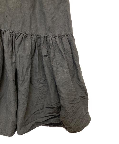 nest Robe（ネストローブ）nest Robe (ネストローブ) シルクリネンVネック2wayワンピース ブラック サイズ:Fの古着・服飾アイテム