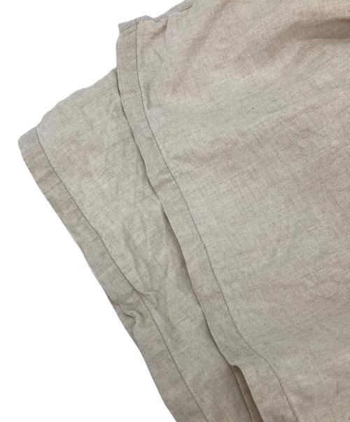 nest Robe（ネストローブ）nest Robe (ネストローブ) ブラックリネンバックVネックノースリーブワンピース アイボリー サイズ:Fの古着・服飾アイテム