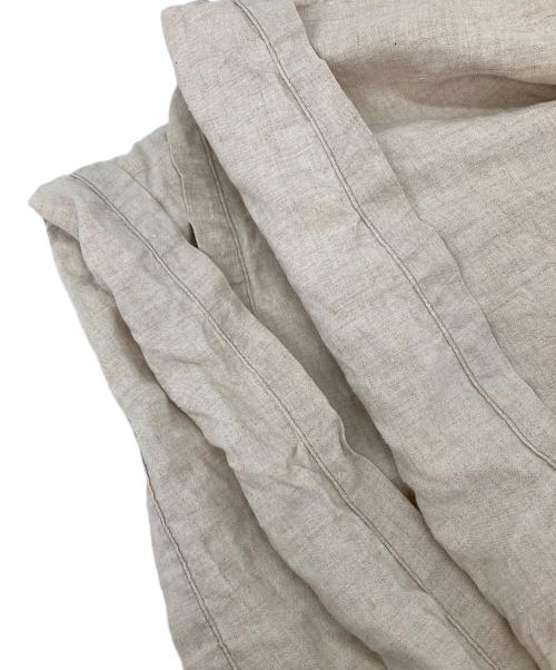 nest Robe（ネストローブ）nest Robe (ネストローブ) ブラックリネンバックVネックノースリーブワンピース アイボリー サイズ:Fの古着・服飾アイテム