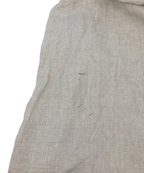 nest Robe（ネストローブ）nest Robe (ネストローブ) ブラックリネンバックVネックノースリーブワンピース アイボリー サイズ:Fの古着・服飾アイテム