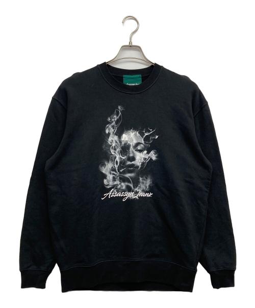 ASSASSYN JEANZ（アサシンジーンズ）assassyn jeanz (アサシンジーンズ) プリントカットソー ブラック サイズ:Lの古着・服飾アイテム