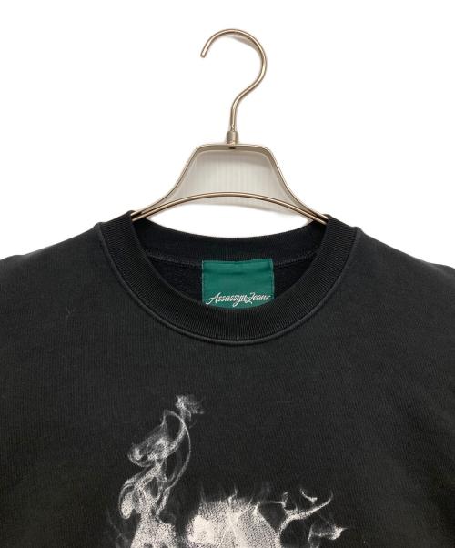 ASSASSYN JEANZ（アサシンジーンズ）assassyn jeanz (アサシンジーンズ) プリントカットソー ブラック サイズ:Lの古着・服飾アイテム
