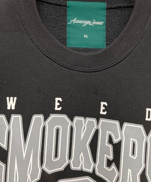 ASSASSYN JEANZ（アサシンジーンズ）ASSASSYN JEANZ (アサシンジーンズ) クルーネックスウェット ブラック サイズ:XLの古着・服飾アイテム