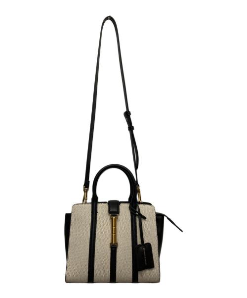 CHARLES & KEITH（チャールズアンドキース）CHARLES & KEITH (チャールズ＆キース) セシアメタリックトートバッグ ブラック×ベージュの古着・服飾アイテム