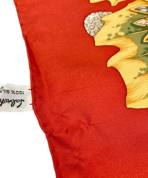 Salvatore Ferragamo（サルヴァトーレ フェラガモ）Salvatore Ferragamo (サルヴァトーレ フェラガモ) シルクスカーフ レッドの古着・服飾アイテム