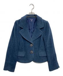 M'S GRACY（エムズグレイシー）の古着「フラワーボタンジャケット」｜ネイビー