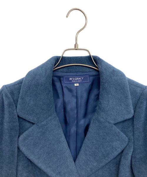 M'S GRACY（エムズグレイシー）M'S GRACY (エムズグレイシー) フラワーボタンジャケット ネイビー サイズ:36の古着・服飾アイテム