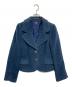 M'S GRACY（エムズグレイシー）の古着「フラワーボタンジャケット」｜ネイビー