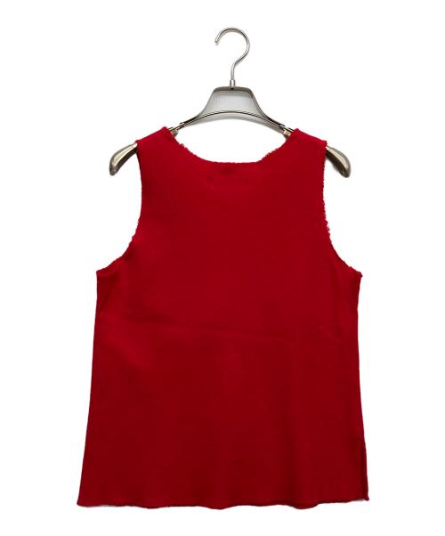 tricot COMME des GARCONS（トリココムデギャルソン）tricot COMME des GARCONS (トリココムデギャルソン) ハートモチーフニットベスト レッド サイズ:Sの古着・服飾アイテム