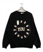 DRIES VAN NOTEN×LEN LYEドリスヴァンノッテン×レン・ライ）の古着「HAYLAND ニット切り替えスウェット」｜ブラック