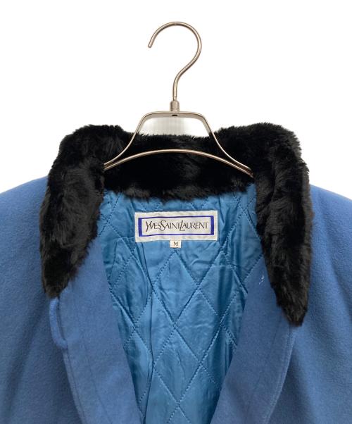 Yves Saint Laurent（イヴサンローラン）Yves Saint Laurent (イヴサンローラン) オールドウールコート ブルー サイズ:Mの古着・服飾アイテム