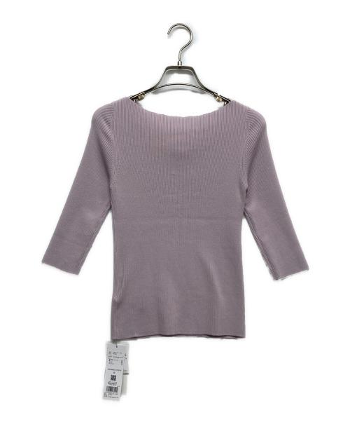 FRAY ID.（フレイアイディー）FRAY ID. (フレイアイディー) ドレープデコルテリブプルオーバー ピンク サイズ:F 未使用品の古着・服飾アイテム