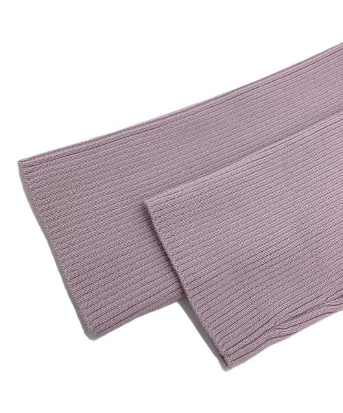 FRAY ID.（フレイアイディー）FRAY ID. (フレイアイディー) ドレープデコルテリブプルオーバー ピンク サイズ:F 未使用品の古着・服飾アイテム