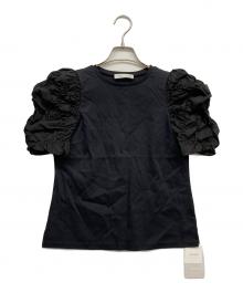 CELFORD（セルフォード）の古着「シャーリングスリーブカットソープルオーバー」｜ブラック