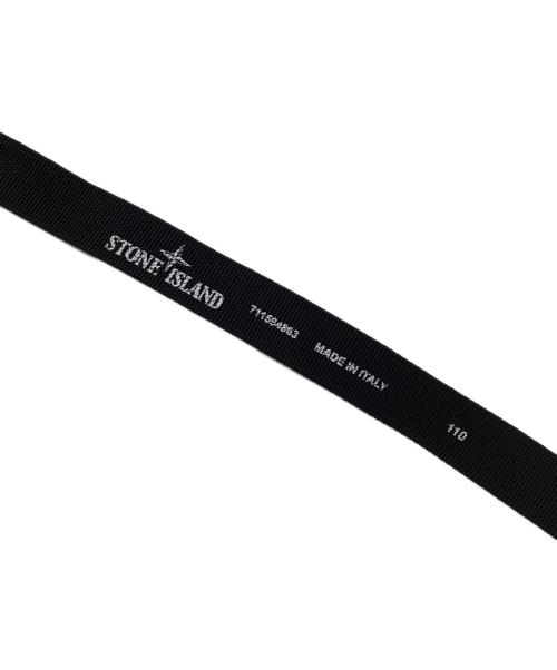 STONE ISLAND（ストーンアイランド）STONE ISLAND (ストーンアイランド) フィドロックロゴテープベルト ブラックの古着・服飾アイテム