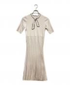 CELFORDセルフォード）の古着「ボウタイニットワンピース」｜アイボリー