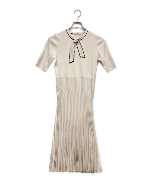 CELFORD（セルフォード）CELFORD (セルフォード) ボウタイニットワンピース アイボリー サイズ:36の古着・服飾アイテム