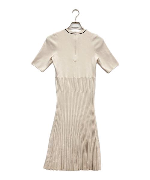 CELFORD（セルフォード）CELFORD (セルフォード) ボウタイニットワンピース アイボリー サイズ:36の古着・服飾アイテム