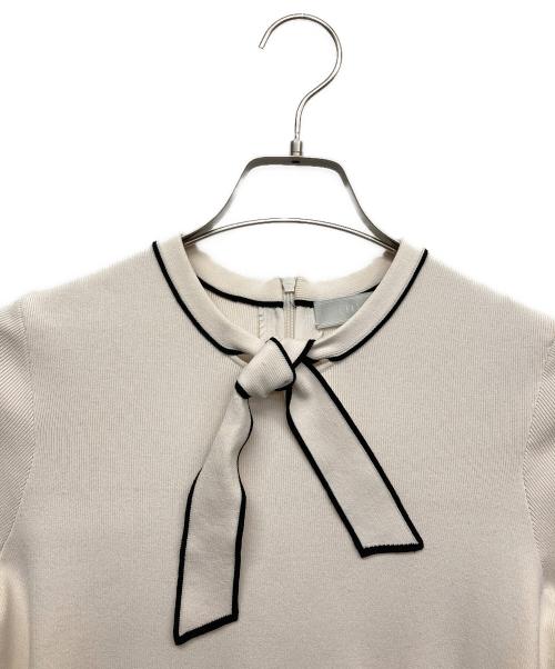 CELFORD（セルフォード）CELFORD (セルフォード) ボウタイニットワンピース アイボリー サイズ:36の古着・服飾アイテム