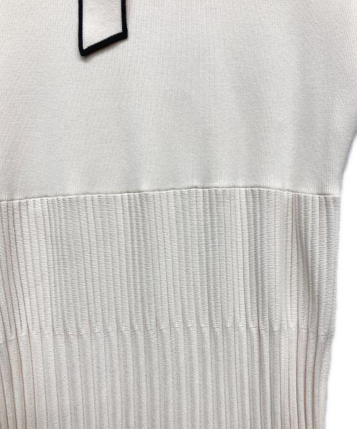 CELFORD（セルフォード）CELFORD (セルフォード) ボウタイニットワンピース アイボリー サイズ:36の古着・服飾アイテム