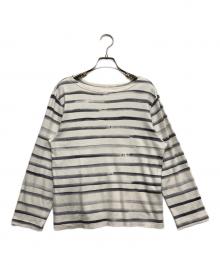 Porter Classic（ポータークラシック）の古着「ボーダーカットソー」｜ホワイト