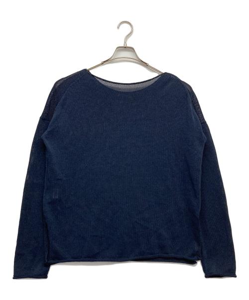HER.（ハー）HER. (ハー) ペーパー混ニットプルオーバー ネイビー サイズ:Fの古着・服飾アイテム